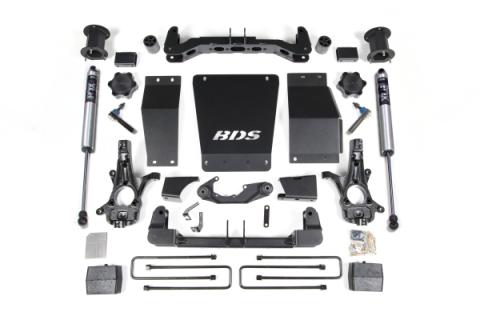 14-18 Chevrolet Silverado 1500 - GMC Sierra 1500 4WD 4.5 Inch Suspension Lift Kit (Cast Steel), 3 Inch Rear Lift, Block, Fox 2.0 IFP Performance Series Shocks BDS Suspension