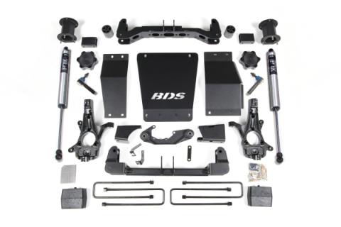14-18 Chevrolet Silverado 1500 - GMC Sierra 1500 4WD 4.5 Inch Suspension Lift Kit (Aluminum / Stamped Steel), 3 Inch Rear Lift, Block, Fox 2.0 IFP Performance Series Shocks BDS Suspension