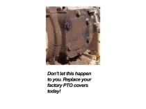 PTO Side Cover 1 Cvr 1 Gasket 6 Bolts Black