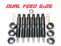 Dodge 94-98 12v Dual Feed 5x25 Injector Set Dynomite Diesel