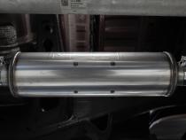 2019-Up Silverado/Sierra 1500 2.7L Armor BLK, Aluminized Steel 3 Inch Cat-Back, 2.5 Inch Dual Split Rear Exit MBRP