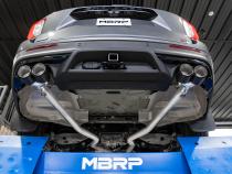 Axle-Back 2.5 inch Dual Rear Quad Carbon Fiber Tips (4) 4.0 inch OD Dual Out Explorer 20-Up Lincoln Aviator MBRP