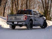 2021-Up Ford F-150 Tremor and 2022-Up Ford F-150 Black-Coated Aluminized Steel 3 Inch Cat-Back Dual Rear Exit Armor BLK Series MBRP