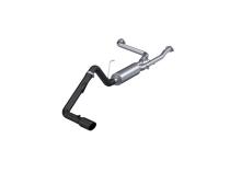 2022-Up Nissan Frontier 3.8L Black-Coated Aluminized Steel 2.5 Inch Cat-Back 3 Inch Single Rear Exit Armor BLK Series MBRP