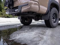 2022-Up Nissan Frontier 3.8L Turn Down T304 2.5 Inch Cat-Back 3 Inch Single High Clearance Rear Exit Armor Pro Series MBRP