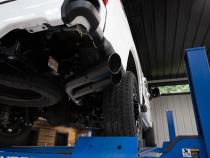 17-Up Ford F-250/350/450 6.7L 4 Inch Filter Back Single Side Dual Exit, Armor Plus T409 Stainless Steel, MBRP